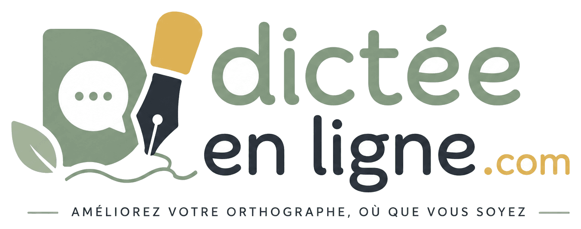 Logo Dictée en ligne.com sur fond transparent