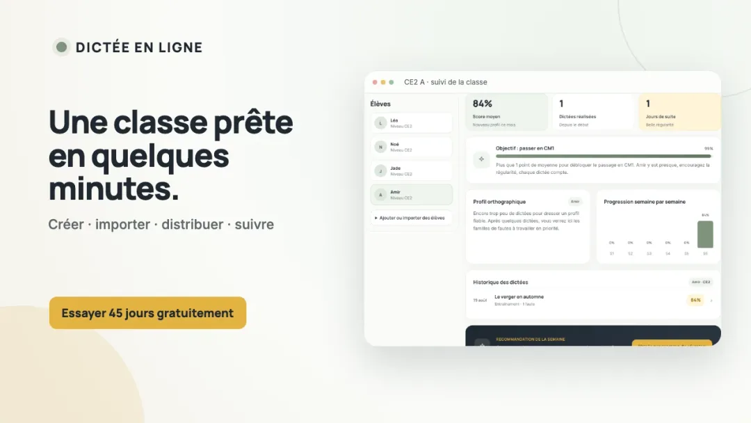 Une classe opérationnelle en quatre étapes